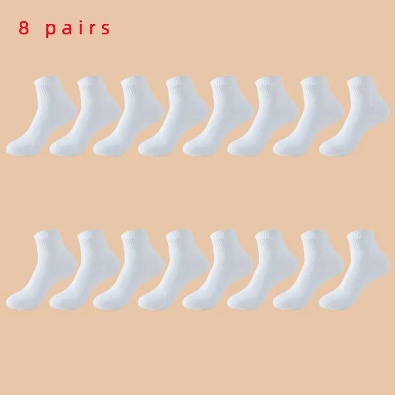 Unisex Mid-Crew Business Socks – 5 or 8 Pairs, Soft & Breathable - 3KDyn